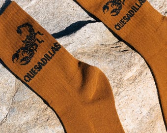 Quesadillas Socks by Pyknic | Comfy Socks with Scorpion | Foodie Gifts