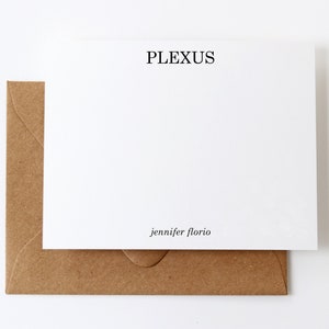 Personalized Business Stationery Notecards | 12 Minimalist Classic Typography Plexus Business Thank You Notes