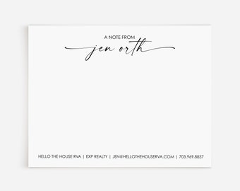 Feminine Business Stationery | Professional Stationery for Women | Realtor Stationery | Realtor Stationary | 12 Professional Note Cards |N73