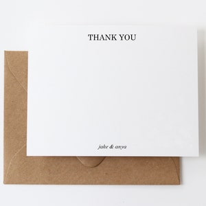 Custom Thank You Cards | 12 Personalized Couples Thank You Notes | Wedding Thank You | Couples Stationary Set | Classic Thank You Note | N55