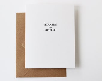 Thoughts and Prayers Card | Thinking of You Card | Thoughts and Prayers Greeting Card Grief | Sorry for Your Loss Card | Sympathy Card | G58