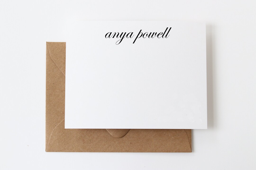 Personalized Stationery for Women 12 Elegant Note Cards Womens