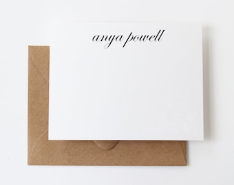 Personalized Stationery for Women | 12 Elegant Note Cards | Womens Stationary Set | Personalized Bridesmaid Gift | Eco Friendly Gifts | N46