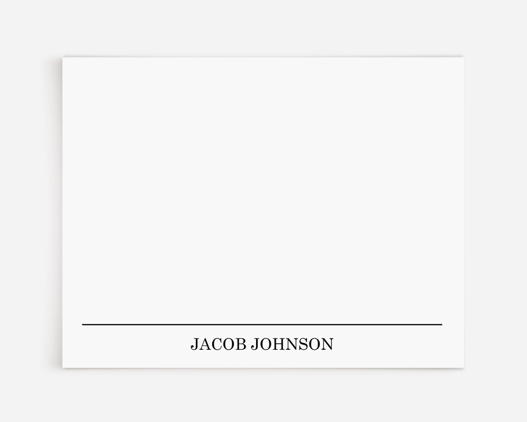 Personalized Stationery Set for Professional | 12 Classic Mens Note ...