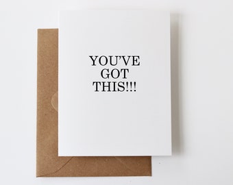You Got This Card for Teacher Gift | Youve Got This Greeting Card for Friendship Gift | You Got This Gift | You've Got This Card | G027