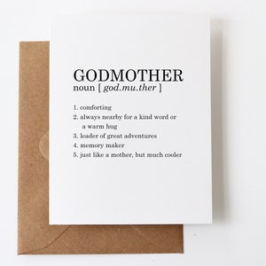 Custom Godmother Card | Personalized Godmother Greeting Card | Godmother Proposal | Card for Godmother | Personalized Godmother Gift | G72