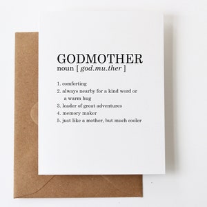 Tarjeta de madrina para imprimir / Tarjeta de felicitación de madrina / Regalo de propuesta de madrina / Tarjeta de descarga digital para madrina Definición de madrina DG72