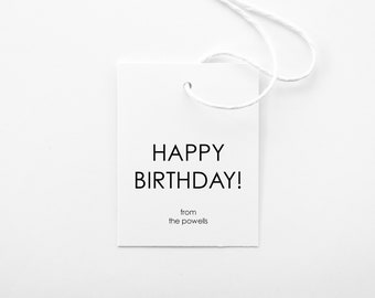 Printed Happy Birthday Tags | 18 Happy Birthday Gift Tags for Kids Party | Printed Custom Gift Tag Birthday Party Favor Tags for Bags | T2