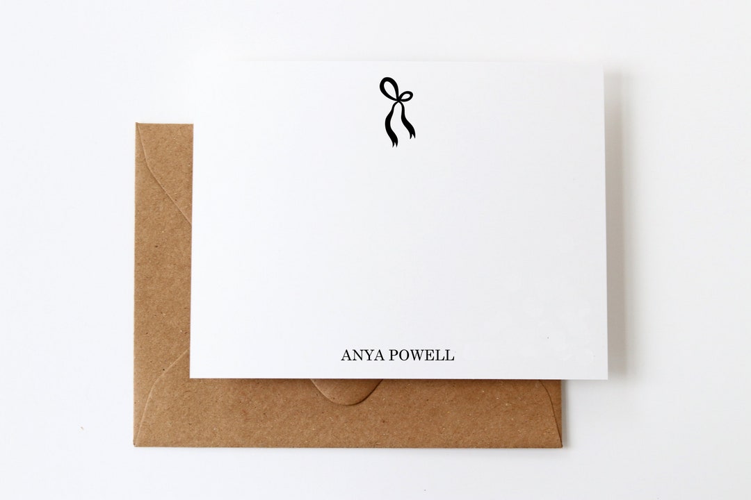 12 Baby Shower Thank Yous With Bow Personalized Bow Etsy