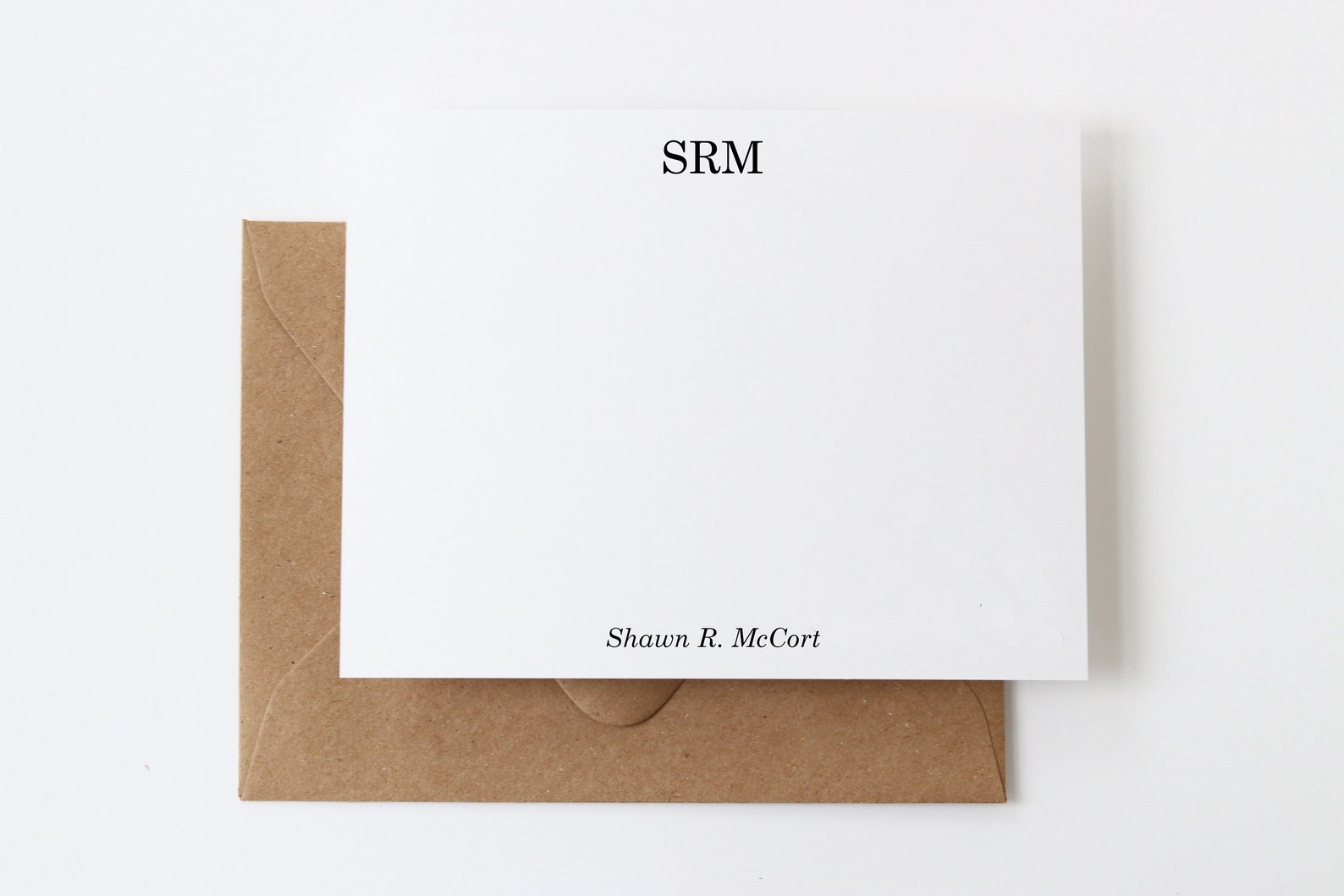 12 Classic Monogram Stationery Monogram Note Card - Etsy