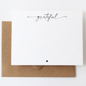 12 Grateful Heart Note Cards | Gratitude Cards for Her | Thank You Womens Stationery Gift for Her | Unique Thank You Cards | N45 swish