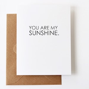 You Are My Sunshine Card |  Sunshine Box Care Package | Sunshine Greeting Card | Greeting Card for Happy Box | You Are My Sunshine Gift |G50