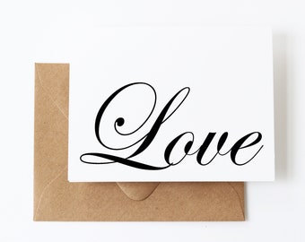 1 OR 10 Love Cards for Wedding | Love Note | Love Greeting Card | Paper Anniversary Card for Couple | Love Card for Wife | Love Card Her G13
