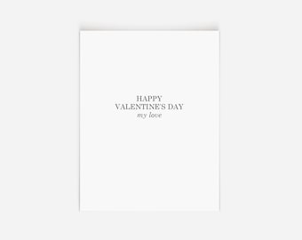 Valentines Card for Him | Valentines Card for Her | Happy Valentines Day My Love Card | Card for Valentines Gift for Husband or Wife | G61
