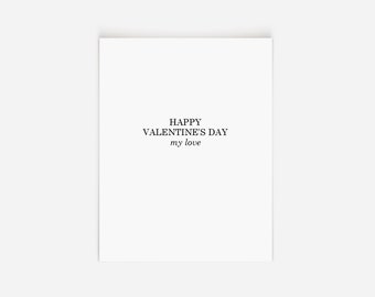 Valentines Card for Him | Valentines Card for Her | Happy Valentines Day My Love Card | Card for Valentines Gift for Husband or Wife | G61