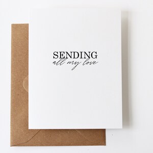 Sending All My Love Card | I Love You Card | Thinking of You Greeting Card
