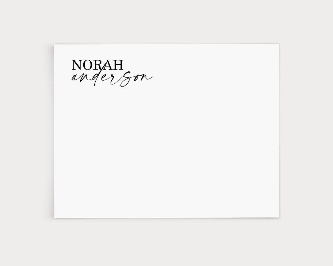 Personalized Script Note Cards | Custom Teen Girl Stationery Set | 12 ...