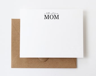12 Custom Mom Note Cards | Minimal Modern Lunch Box Notes from Mom Stationery Set