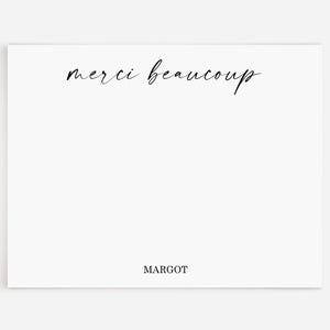 Personalized Merci Stationery | 12 French Thank You Cards | Merci Beaucoup Stationery Set | Merci Beaucoup Notecard | French Lover Gift |N33