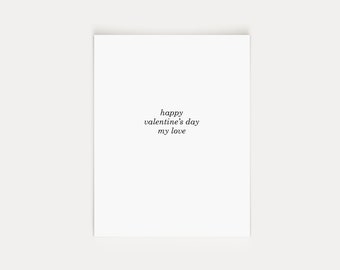 Valentines Card for Him | Valentines Card for Her | Happy Valentines Day My Love Card | Card for Valentines Gift for Husband or Wife | G61