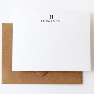 Personalized Monogram Stationery | Couples Monogram Stationary | Couples Stationery | 12 Monogram Notecards | Wedding Thank You N71