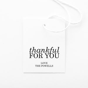 Custom Thankful For You Tags 18 Traditional Thankful Tags Printed Classic Thankful for You Gift Tags Gift Tag for Handmade Gifts Tags image 1