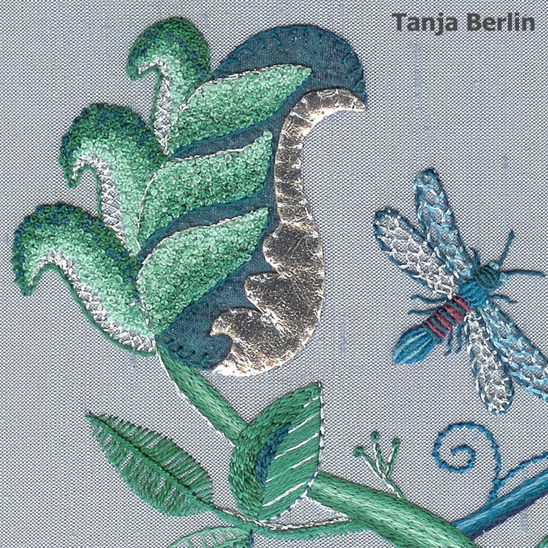 Embroidery Kit Dragonfly Intermediate Surface Hand Embroidery Kit Etsy