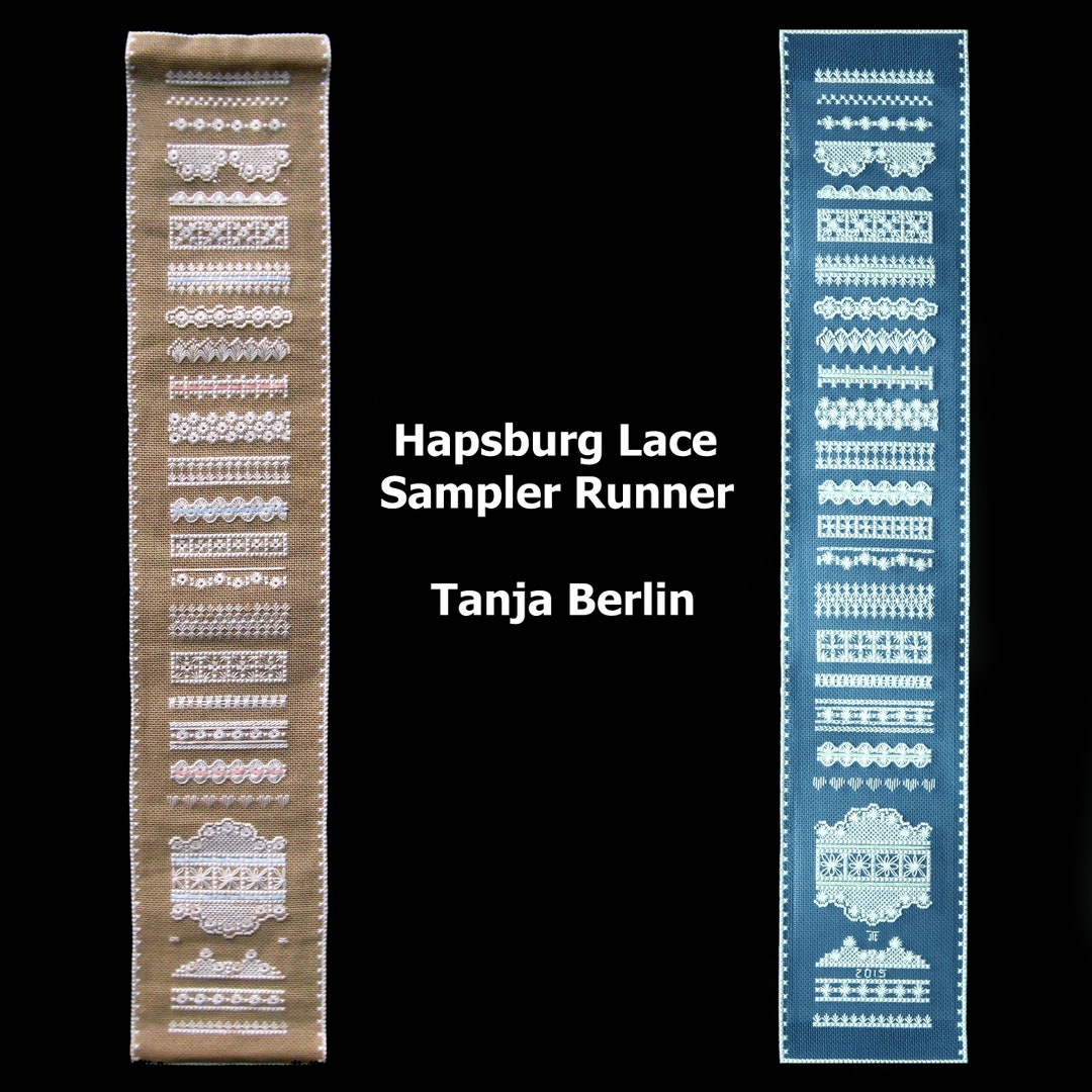 Hapsburg Lace Embroidery Kit: Sampler Runner, Canvas Work Stitches - Etsy