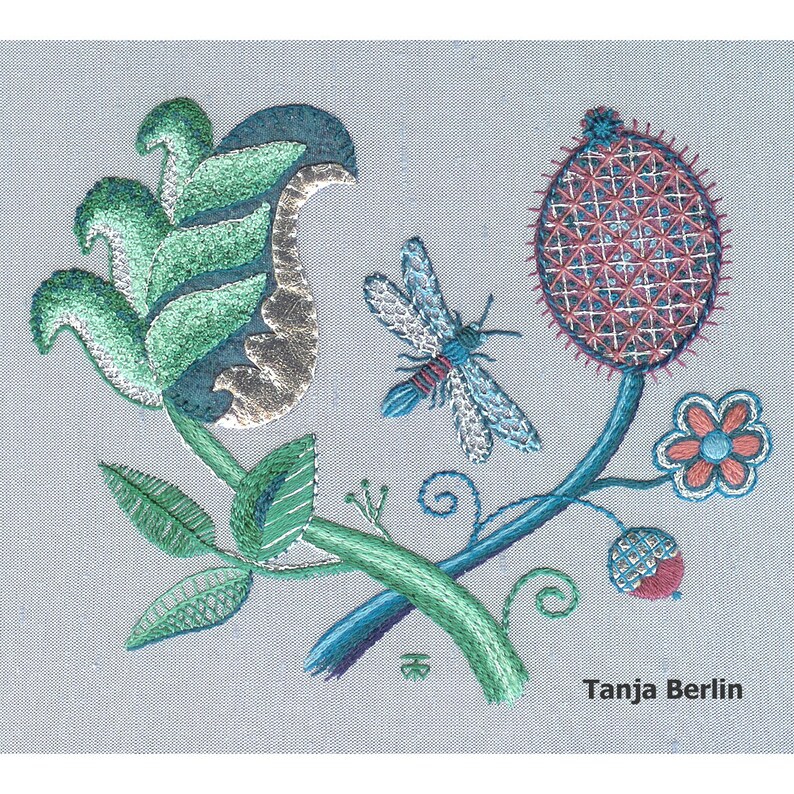 Embroidery Kit Dragonfly Intermediate Surface Hand Embroidery Kit Etsy