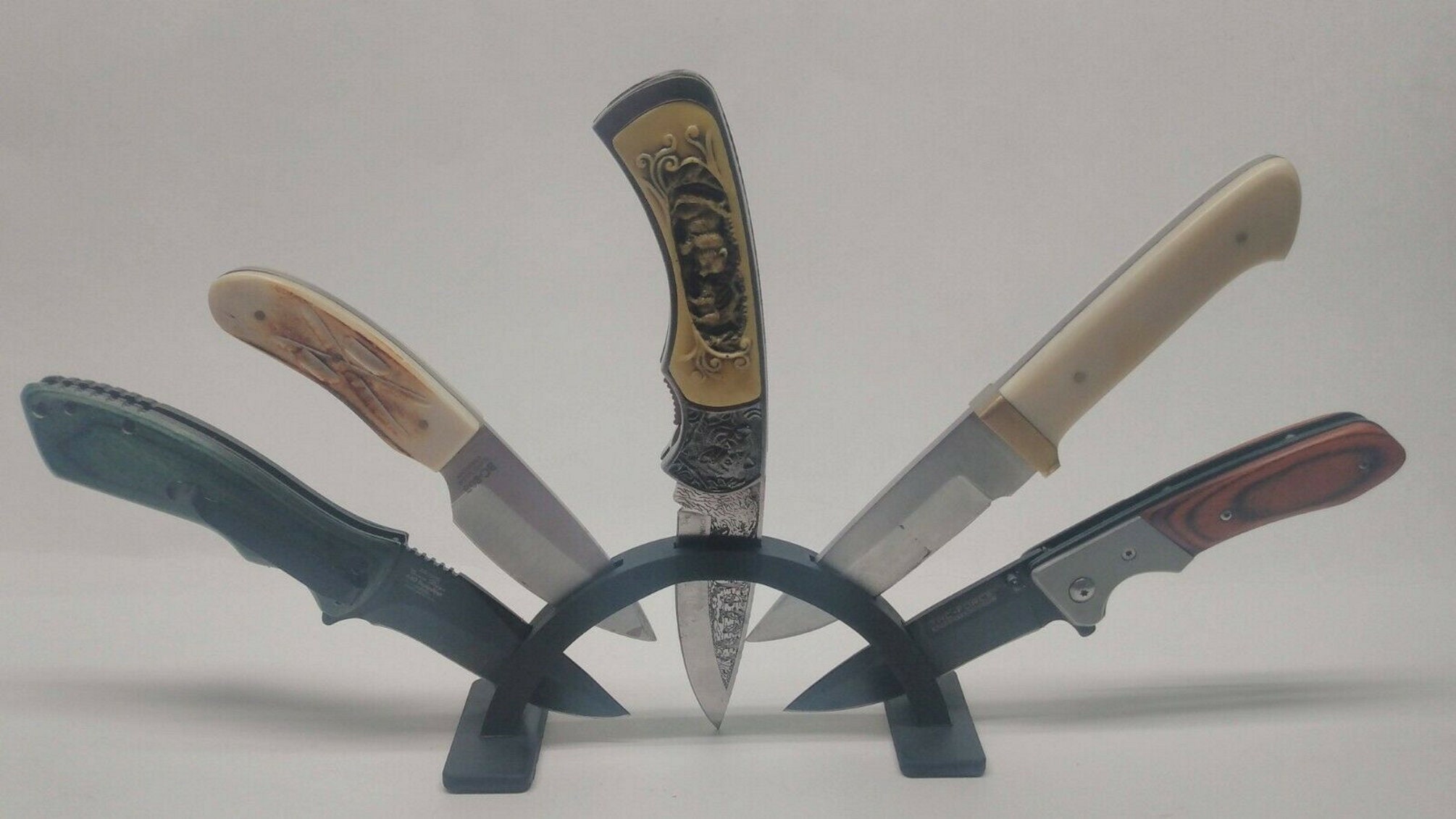 Knife Display Stand Hold Fixed Blade and Folding Knives 5 Etsy