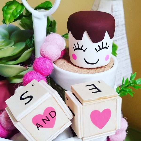 Inspired Rae Dunn Marshmallows/ Valentines Day Decor/ Farmhouse/ Cocoa Bar/ Coffee Bar/ Valentine's Decorations/ Tiered Tray Decor/