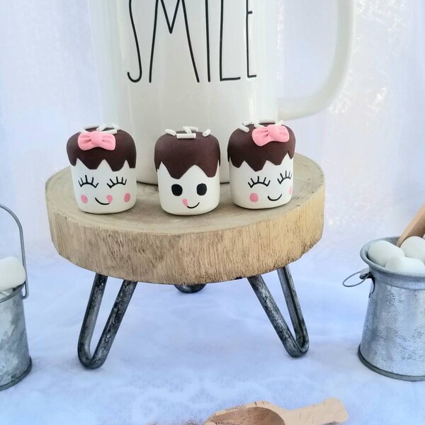 Tiered Tray Easter Decor/ Spring Decor/ Mini Marshmallows/ Faux Marshmallows/ Farmhouse/ Tiered Tray Decorations/ Easter Decorations