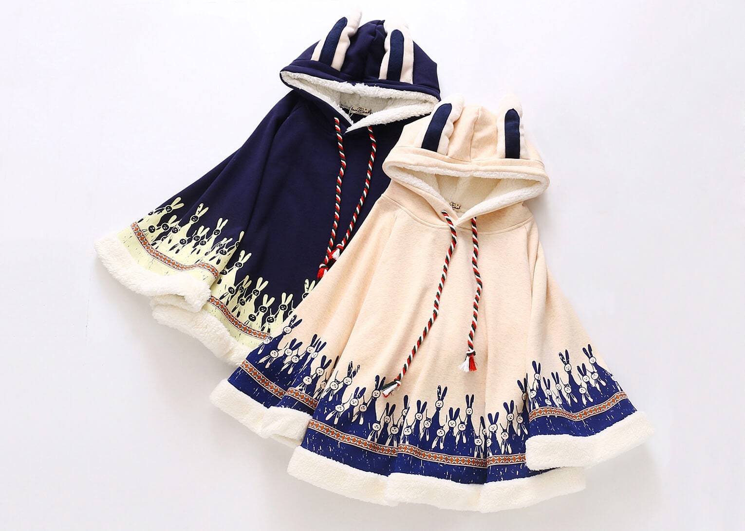 Bunny Ears Hoodie Cloak Coat Japanese Coat Kawaii Cloak Bunny Cloak