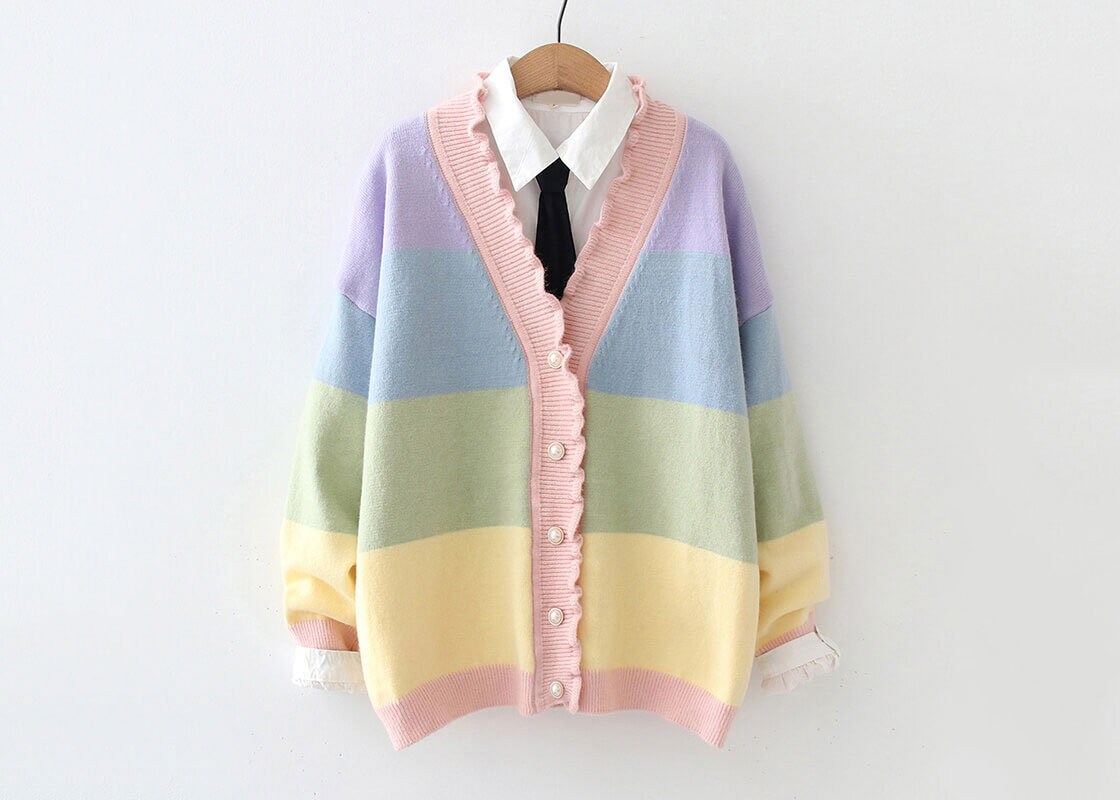 Rainbow Sweater - Etsy