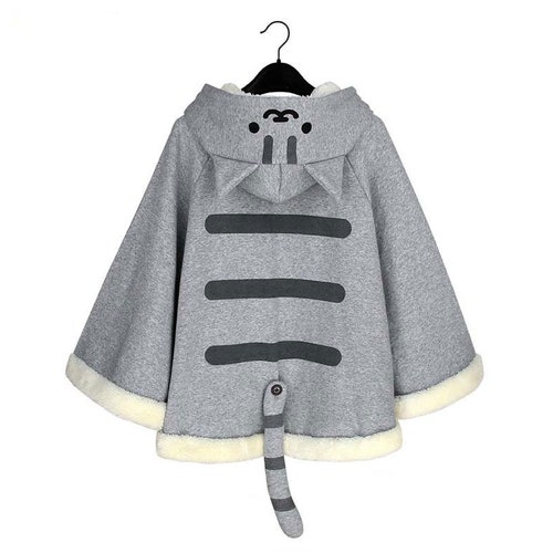 Kawaii Clothing Cat Hoodie Cape Coat Cat Ear Hoodie Cat Cloak Etsy