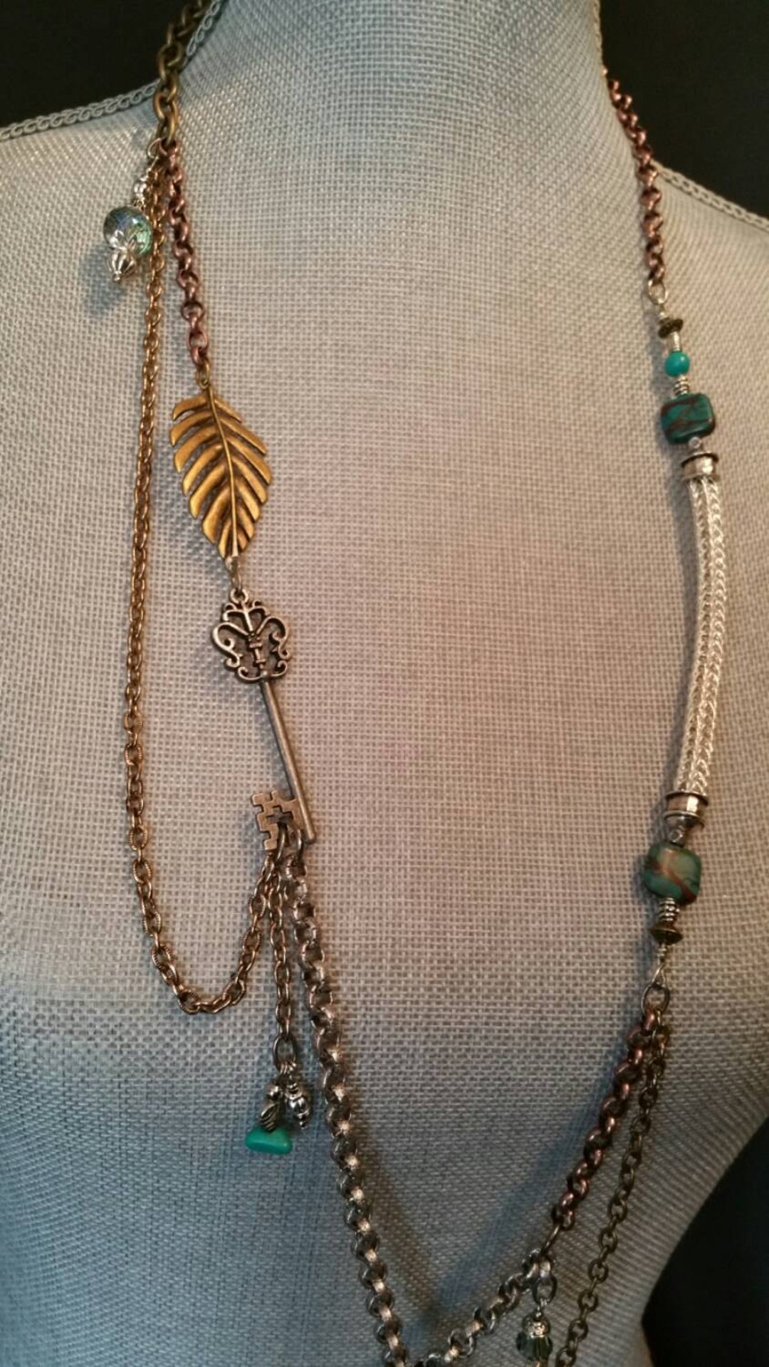 Viking Knit Lanyard / Lanyard / Beaded Lanyard / ID Holder / Etsy