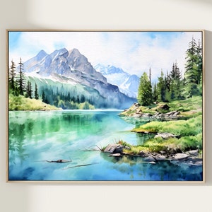 Emerald Lake Yoho National Park Travel Print, Emerald Lake poster, Canada Wall Art, Home Decor Gift, Present