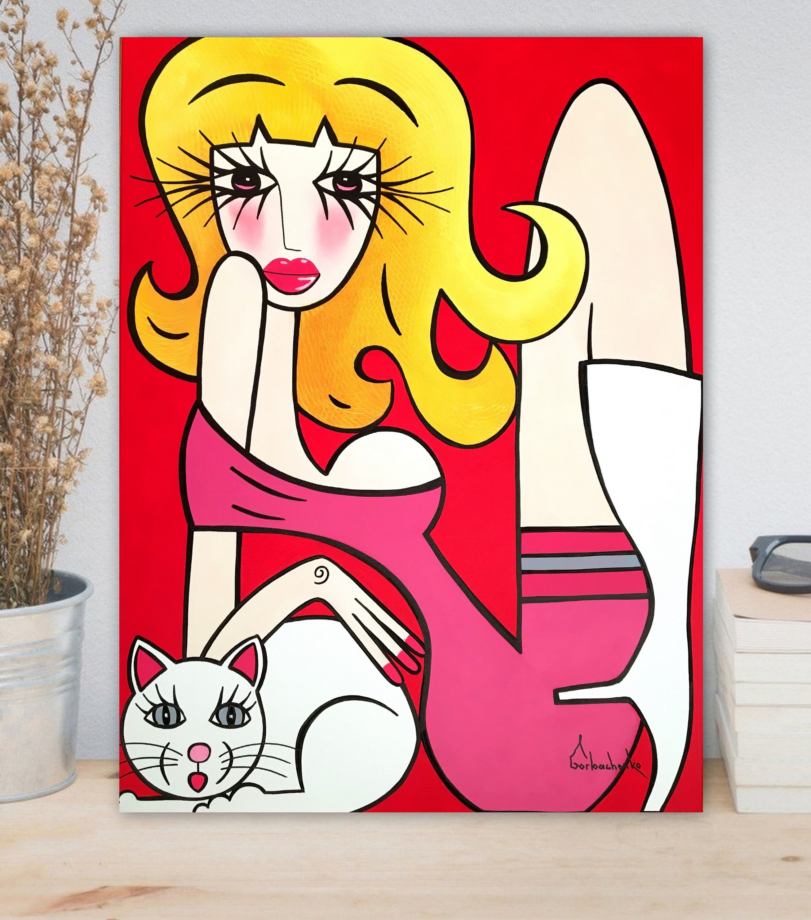 ABSTRACT Painting on Canvas Original Modern Pop Art - Etsy
