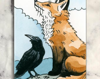 Acquerello originale ACEO – Dipinto in miniatura dipinto a mano – Regalo di carte collezionabili d'artista unico