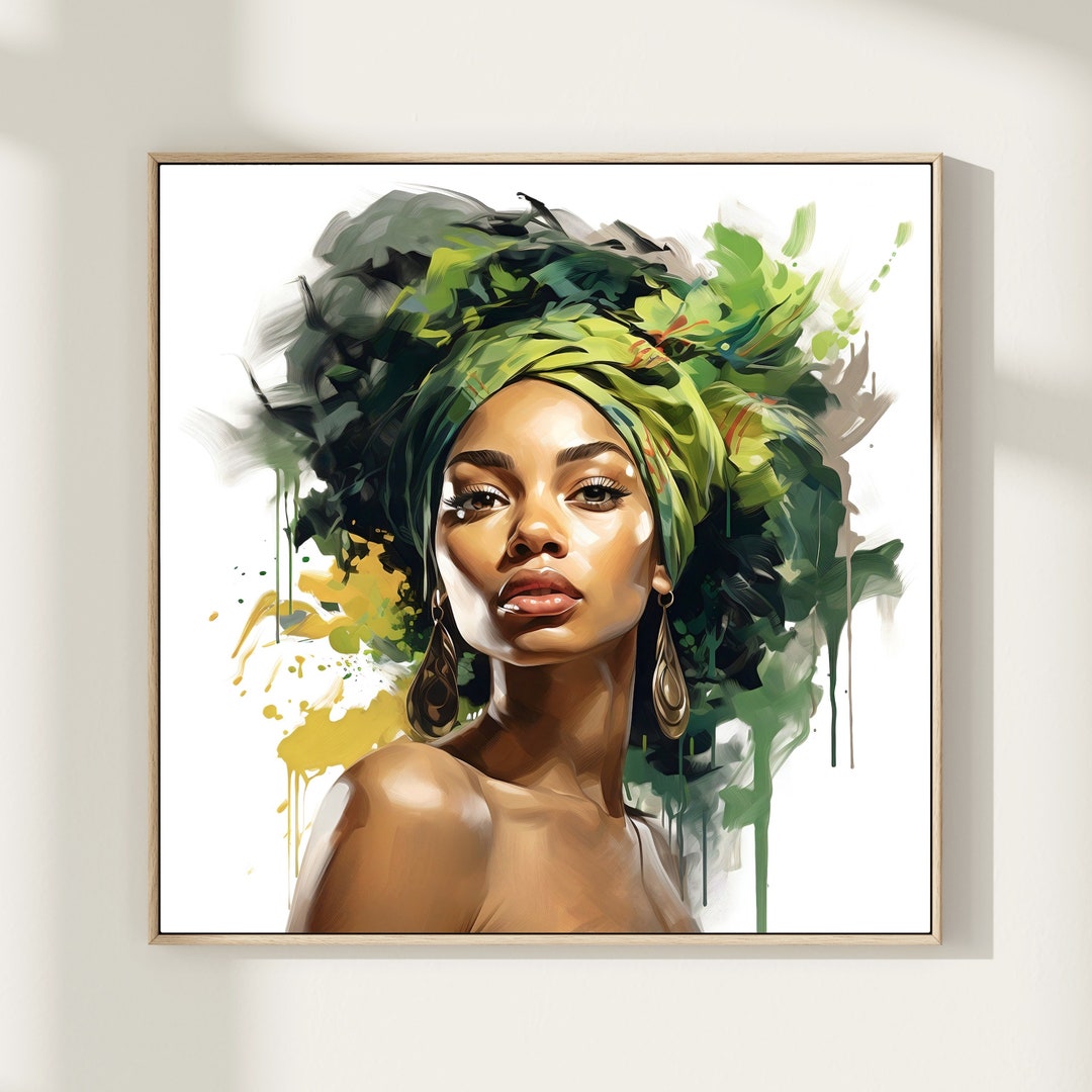 African American Art Print Original Art Poster Black Woman Etsy