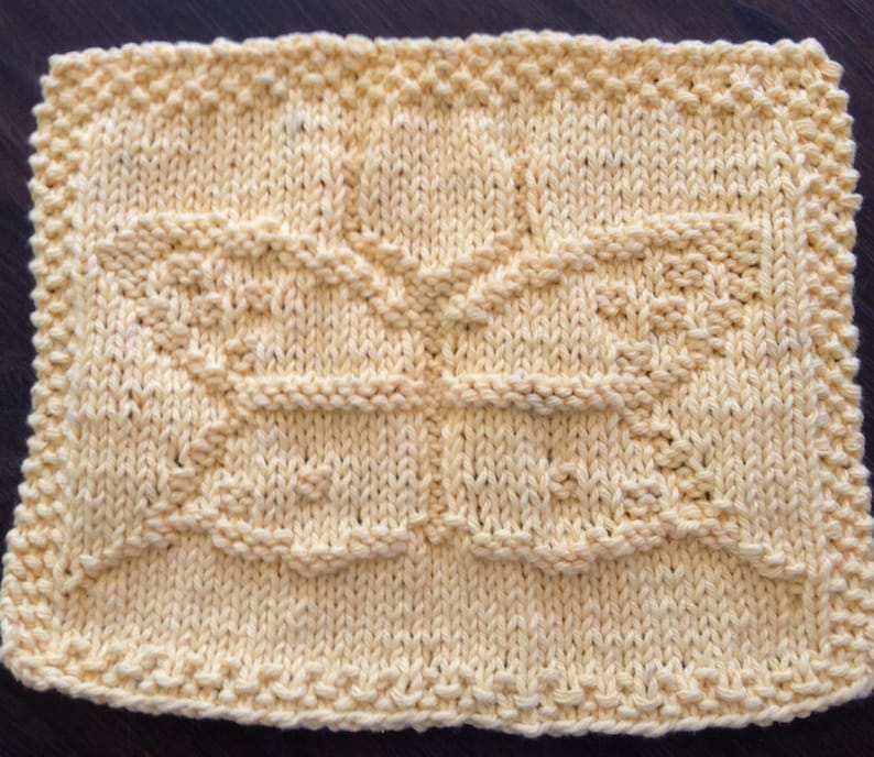 Butterfly Dishcloth Pattern Etsy