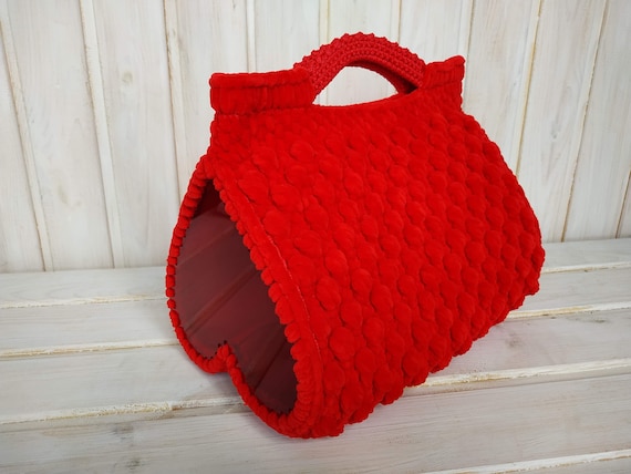 red transparent bag
