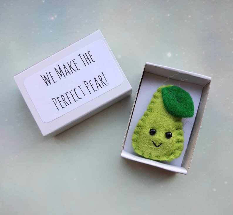 Pun Gifts We Make the Perfect Pear Matchbox Gift Valentines Etsy UK