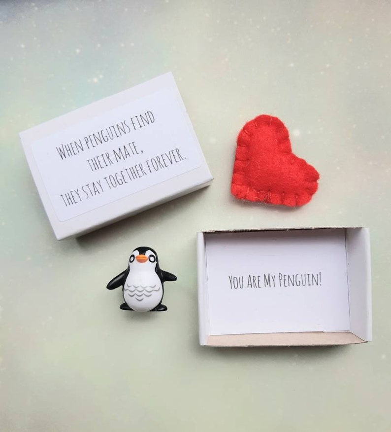 Cute Penguins Mate for Life Matchbox Gift You're My | Etsy