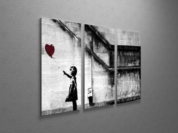 BONUS BANKSY DECAL! Banksy Punk and Thug Grannies Gallery Wrapped Canvas Art