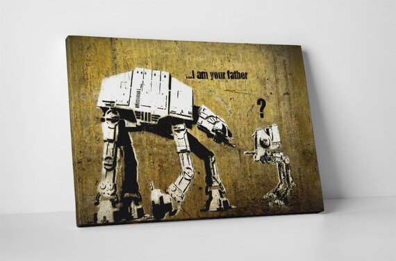 Banksy I am Your Father Star Wars Gallery Wrapped Canvas ...