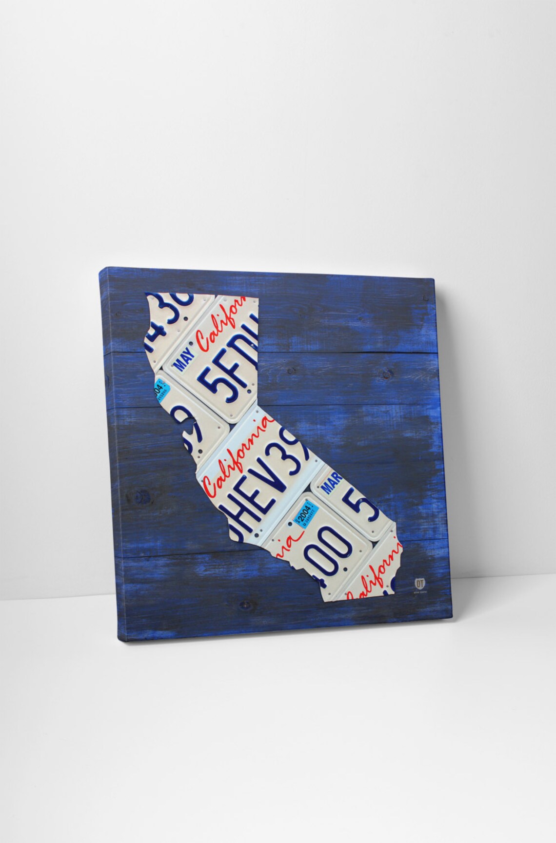 License Plate Art State of California Map Gallery Wrapped | Etsy