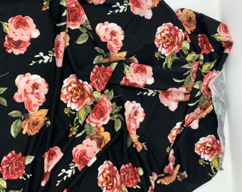 black floral swaddle
