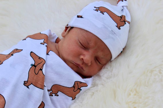 dachshund baby swaddle