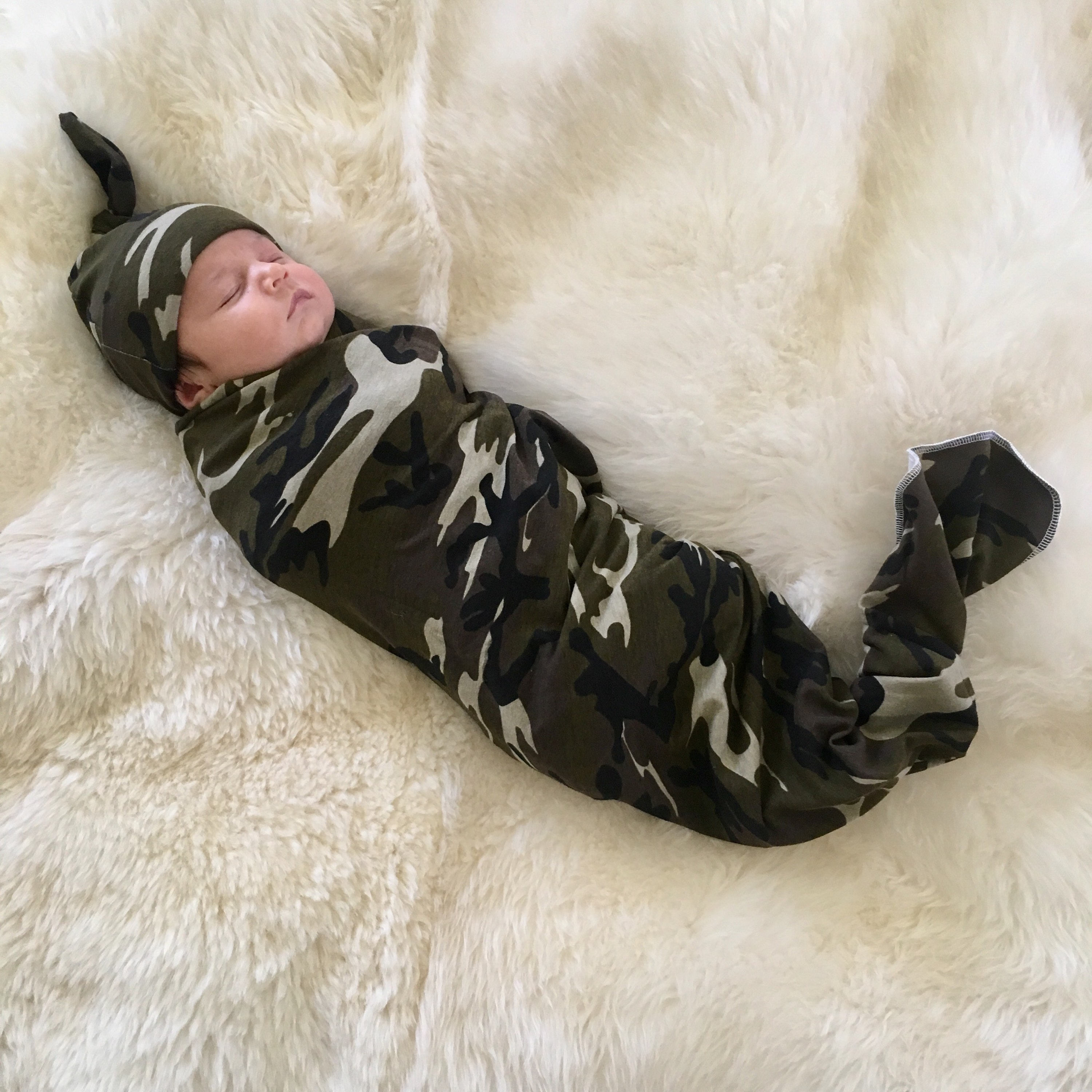 Classic Camo Swaddle Hat Set Camouflage Swaddle True Etsy
